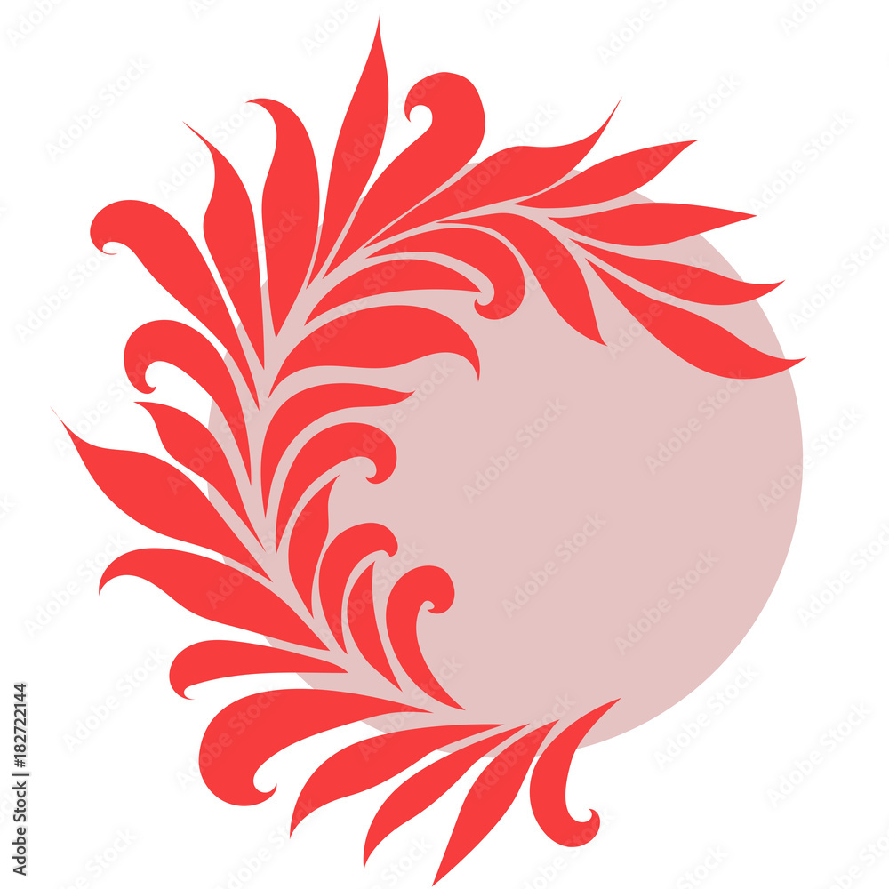 Fototapeta premium abstract illustration of frame from leaves