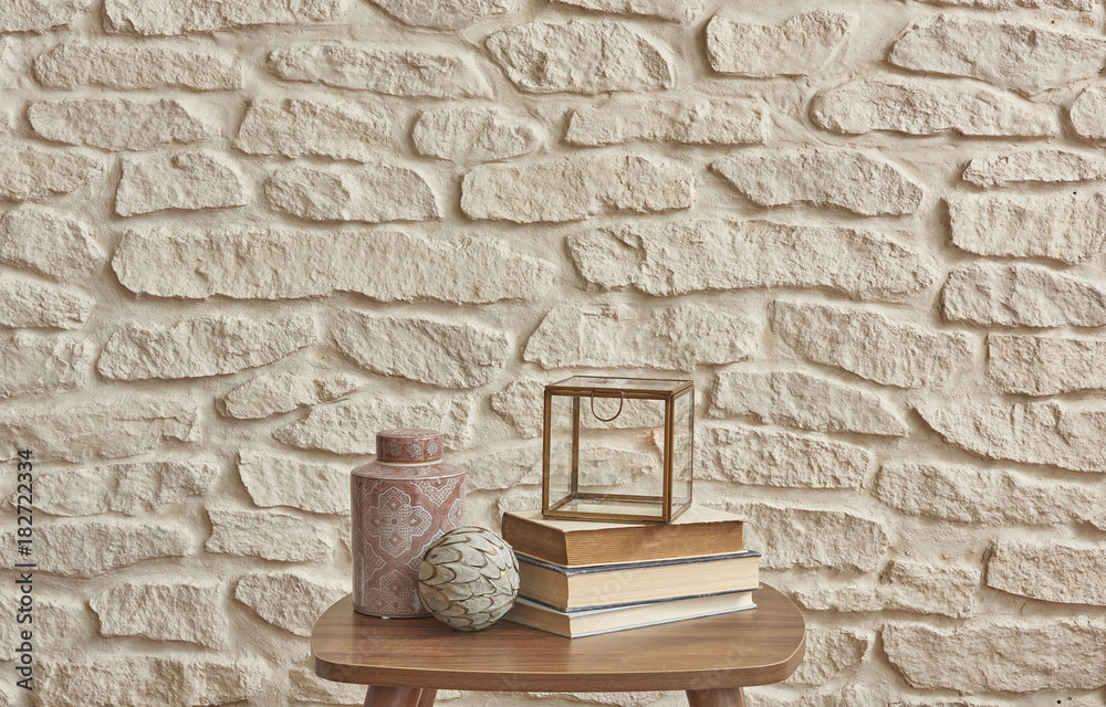 flower pot brick wall old book behind brick wall flower pot brick wall old book behind brick wall