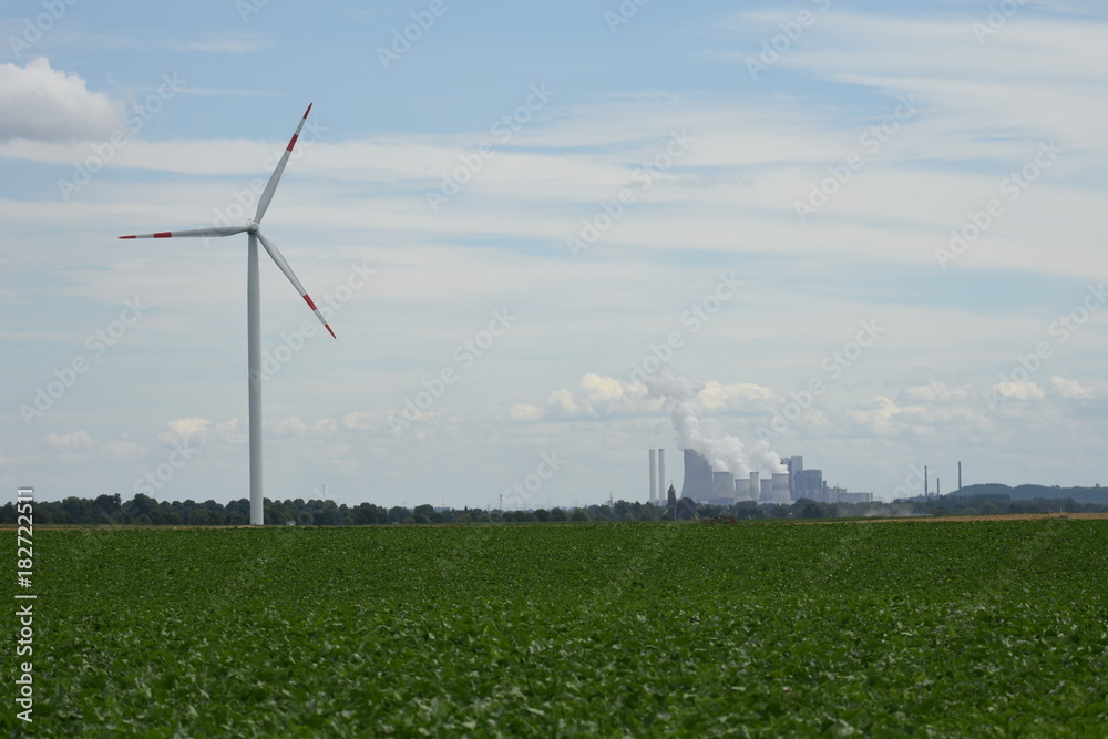 Wind turbine in windfarm Germany Wind turbine in windfarm Germany