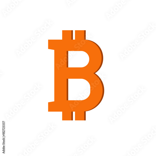 Bitcoin logo icon, virtual money, crypto currency