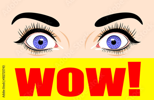 Surprised female eyes