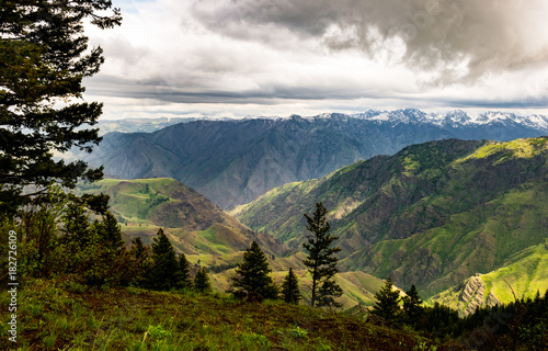 Rugged canyons and the Seven Devils Mountains in the Hells Canyon National Recreation Area