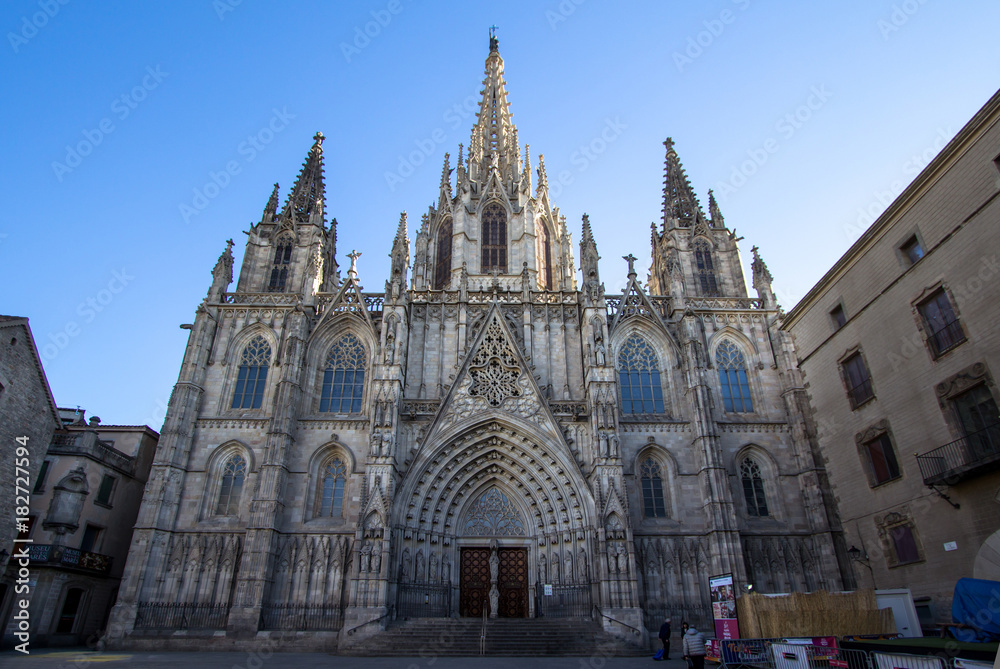 Gothic Catholic Cathedral in Barcelona