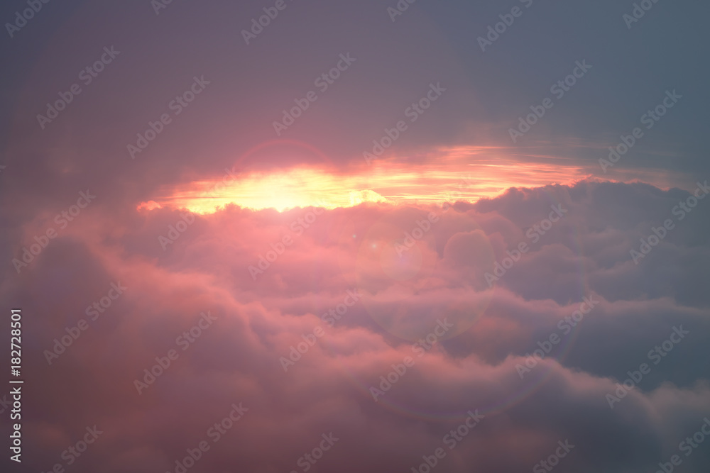 heaven concept with dreamy fantasy cloudscape