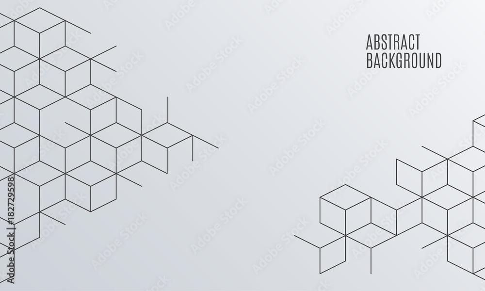 Vector abstract boxes background. Square mesh.