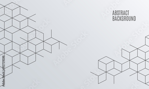 Vector abstract boxes background. Square mesh. photo