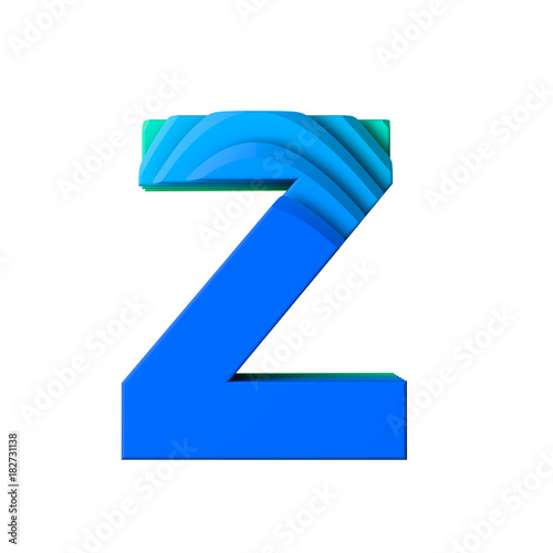 Free Download Letter Z. Layered wave effect character type. - GFXLoad