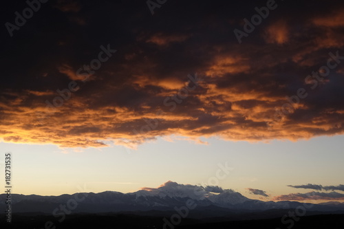 sunset seen from montesilvano