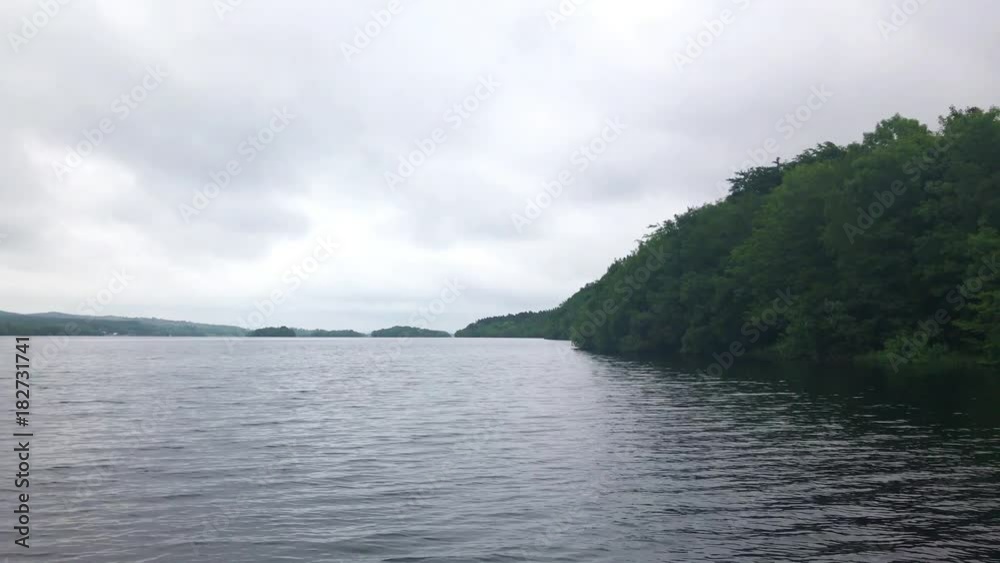 Handheld smartphone pan over scenic Ireland lake Handheld smartphone pan over scenic Ireland lake
