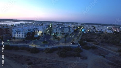 Isla Cristina en Huelva (Andalucia, España) desde el aire. Video con Drone