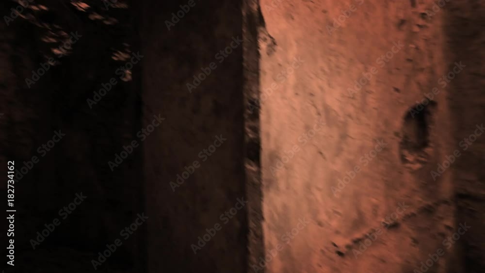 Horror concept - Monster Point of View POV through old ruins in the jungle V1 Horror concept - Monster Point of View POV through old ruins in the jungle V1