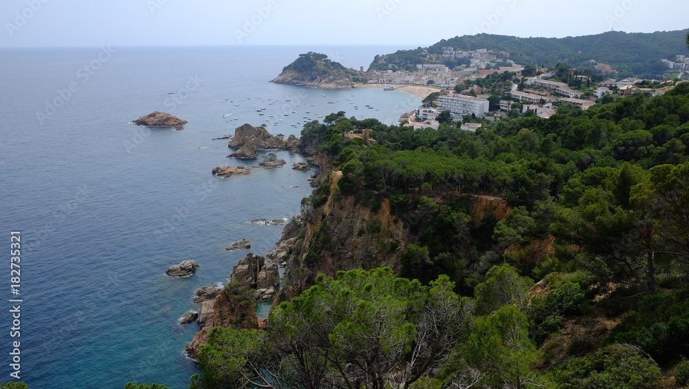Seaside coast in Spain. panoramic