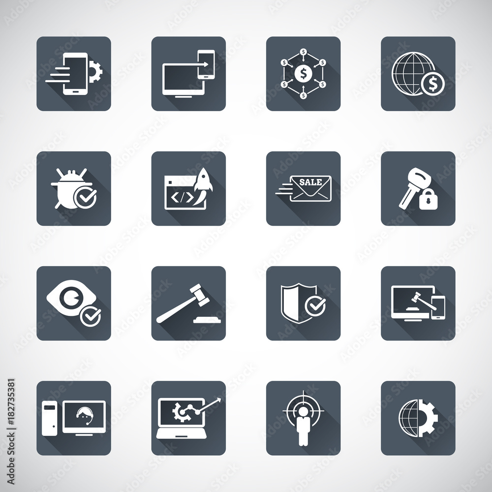 Internet marketing icon set Internet marketing icon set