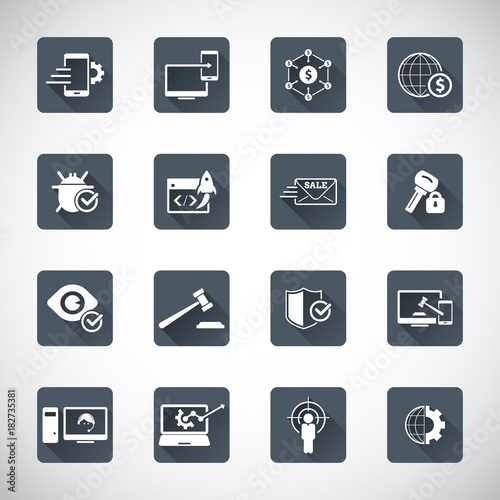 Internet marketing icon set