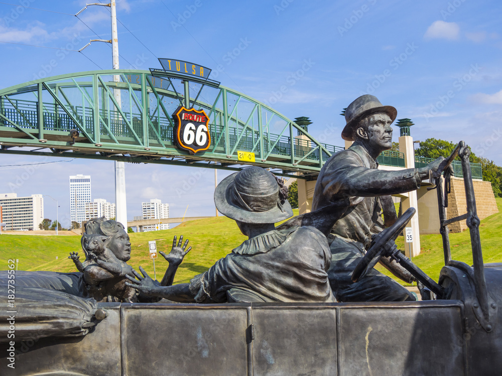Naklejka premium Cyrus Avery Centennial Plaza in Tulsa