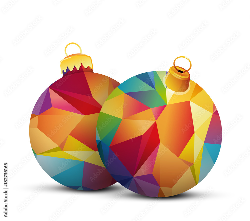 Obraz premium Boules de Noël multicolores