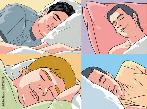 Men sleeping