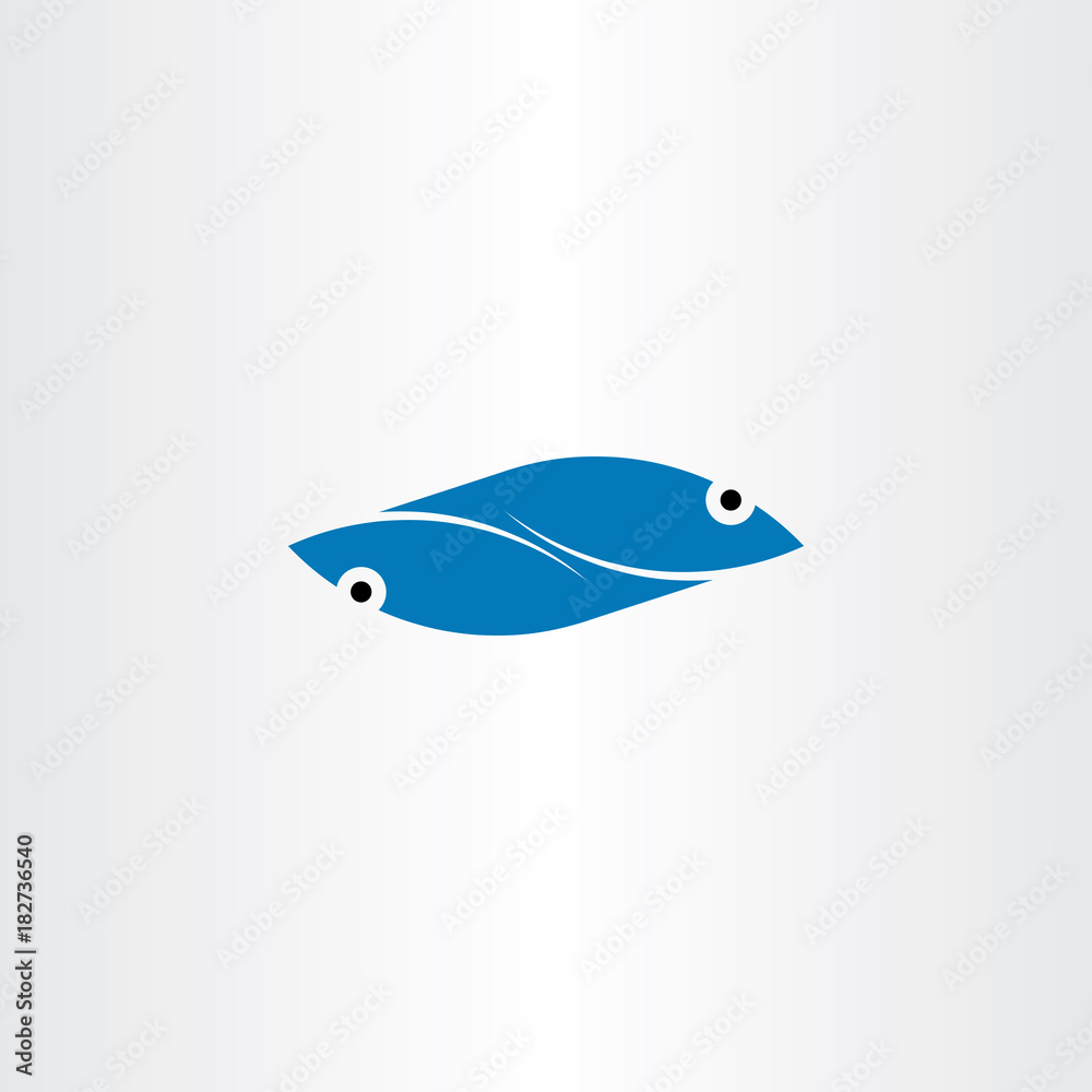 blue fish logo vector element symbol sign blue fish logo vector element symbol sign