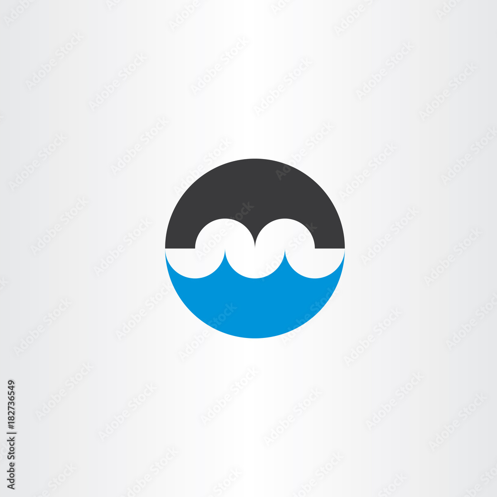 bridge and water wave logo letter m icon vector bridge and water wave logo letter m icon vector