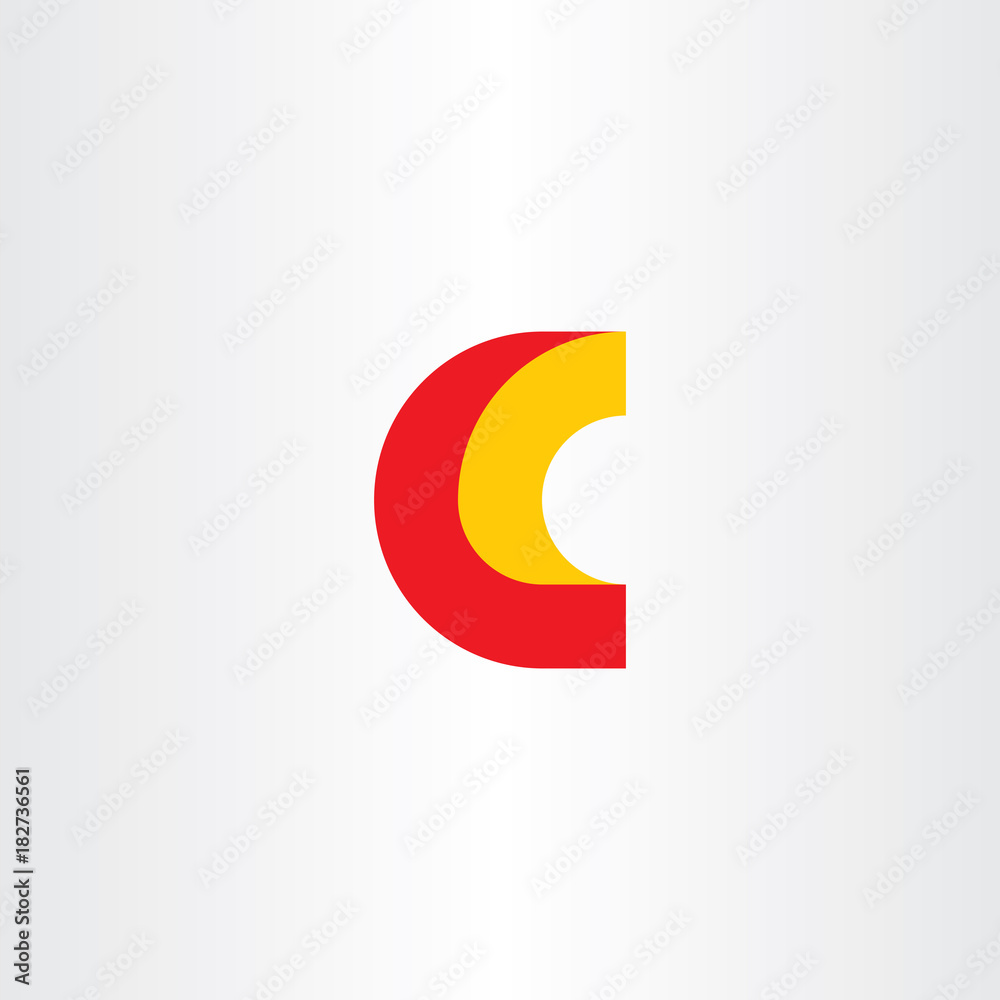 c logo letter red yellow vector icon sign c logo letter red yellow vector icon sign