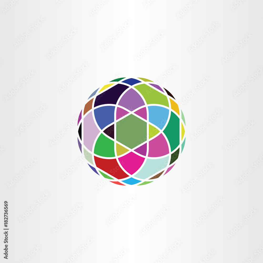 circle colorful logo geometric business icon symbol element vector