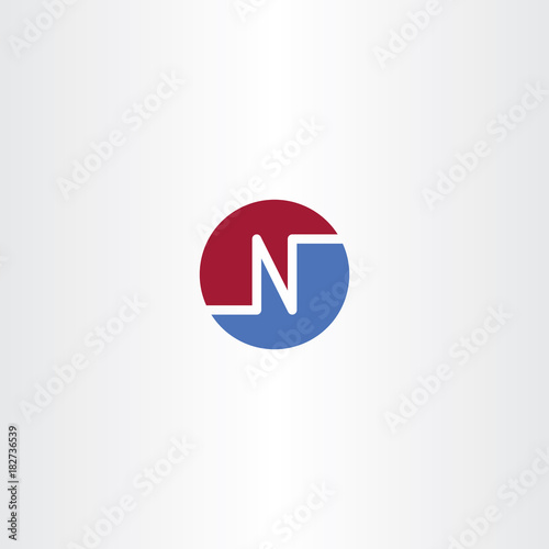 Free Download blue red n letter circle logo symbol - GFXLoad