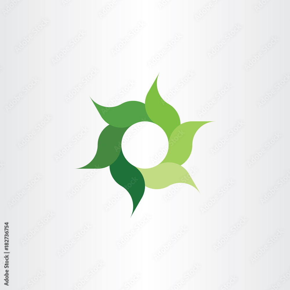 green eco leaves circle logo symbol element sign green eco leaves circle logo symbol element sign