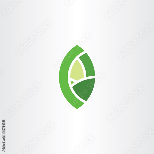 green bio leaf eco symbol icon logo element sign