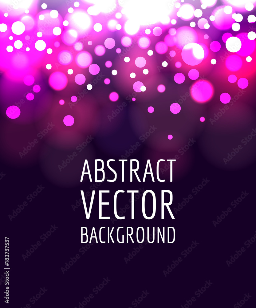Abstract bokeh background with bright pink colors, vector illustration