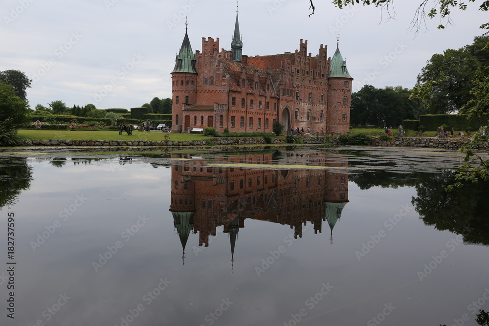 Egeskov Castle with reflection