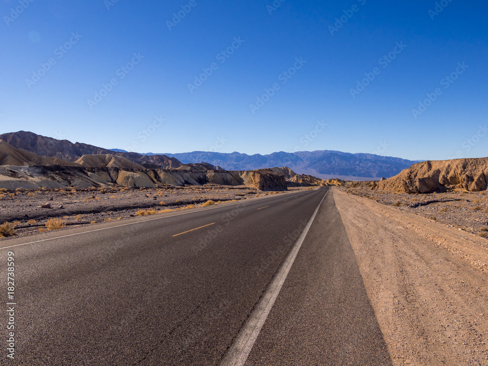 Scenic road in the desert of Nevada - Death Valley National Park