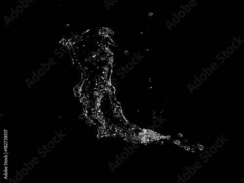 Water splash isolated on Black background © hideto111