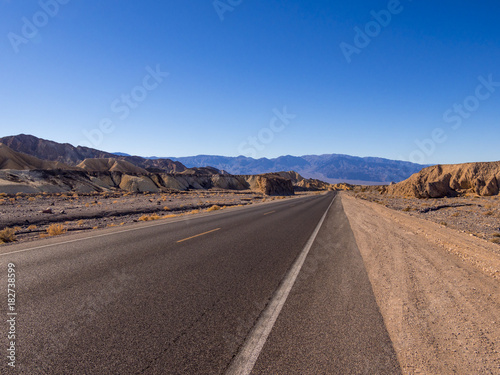 Scenic road in the desert of Nevada - Death Valley National Park