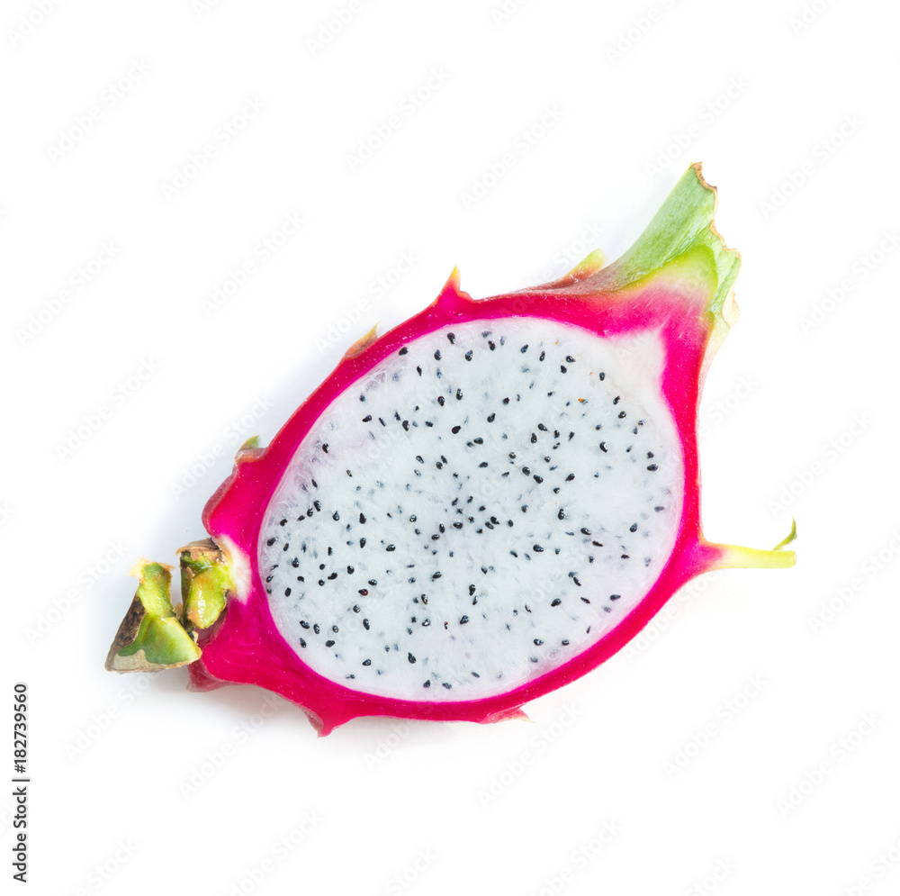 Asian dragon fruit Pitaya on white Asian dragon fruit Pitaya on white