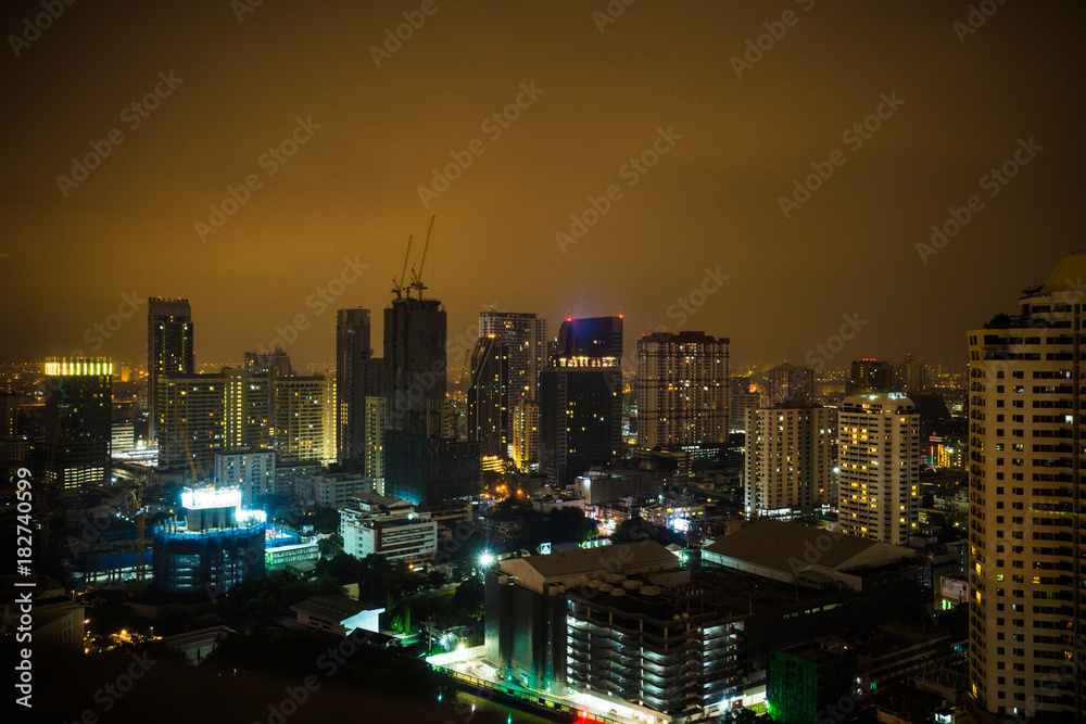 Bangkok city at night.
