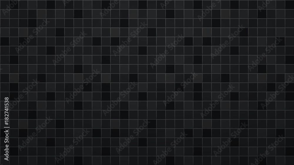 Abstract background of tiles in black colors - obrazy, fototapety, plakaty 