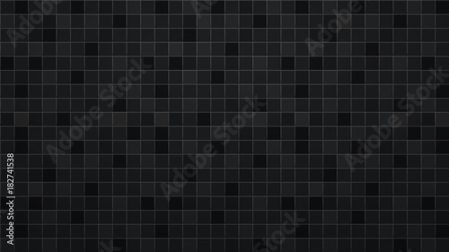 Abstract background of tiles in black colors