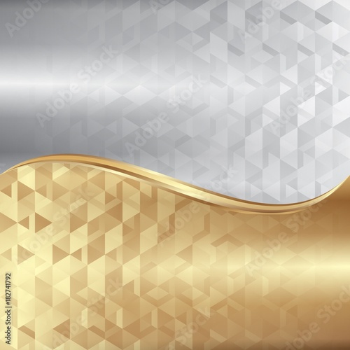 abstract background with geometric shapes divided into two