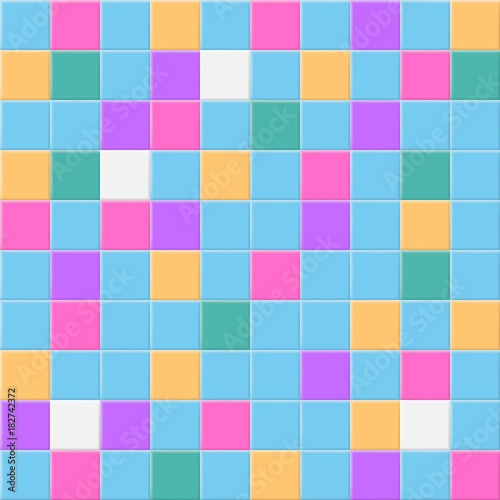 Abstract background or seamless pattern of colored tiles