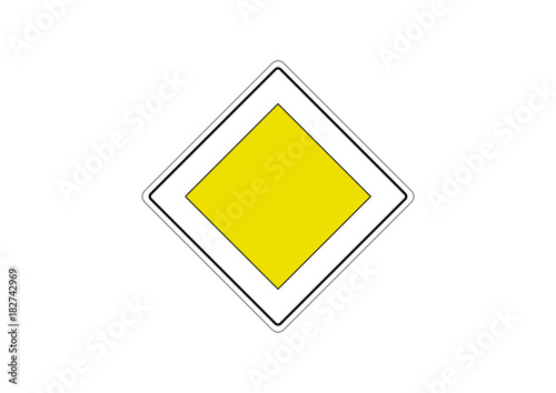Verkehrsschild Vorfahrtsstrasse Richtzeichen