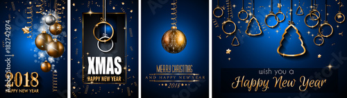 2018 Happy New Year Background for your Seasonal Flyers and Greetings Card