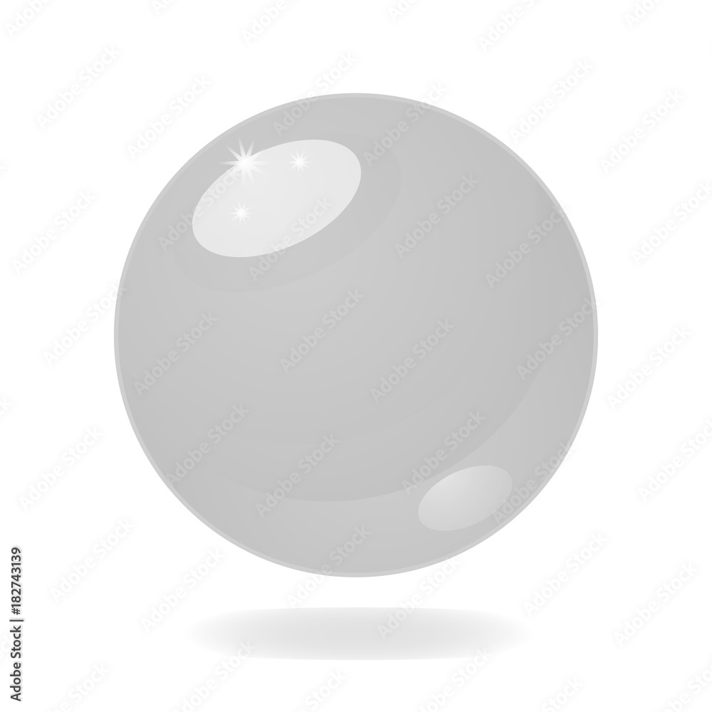 Flat simple image with Magic ball isolated on white background with shadow. Colorful picture with glass object. Vector illustration with fortune-telling attribute. Mystical and mysterious object. Flat simple image with Magic ball isolated on white background with shadow. Colorful picture with glass object. Vector illustration with fortune-telling attribute. Mystical and mysterious object.