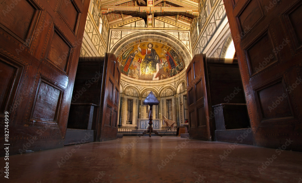 Obraz premium San Miniato al Monte church interior, Florence
