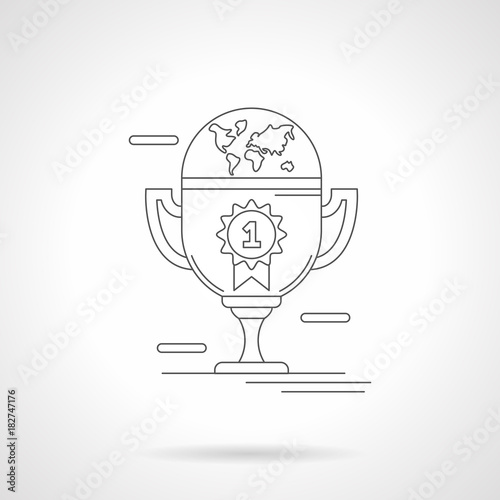 Winners cup detailed line vector illustration