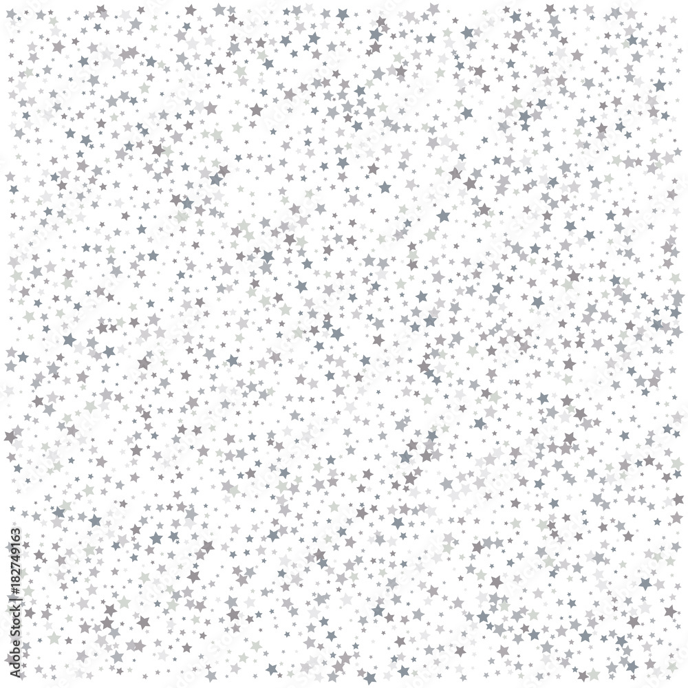 Silver glitter stars falling from the sky on white background. Abstract Background. Glitter pattern for banner. Vector illustration. Silver glitter stars falling from the sky on white background. Abstract Background. Glitter pattern for banner. Vector illustration.