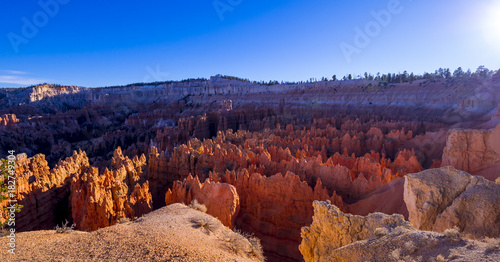Wide angle view over Bryce Canyon in Utah