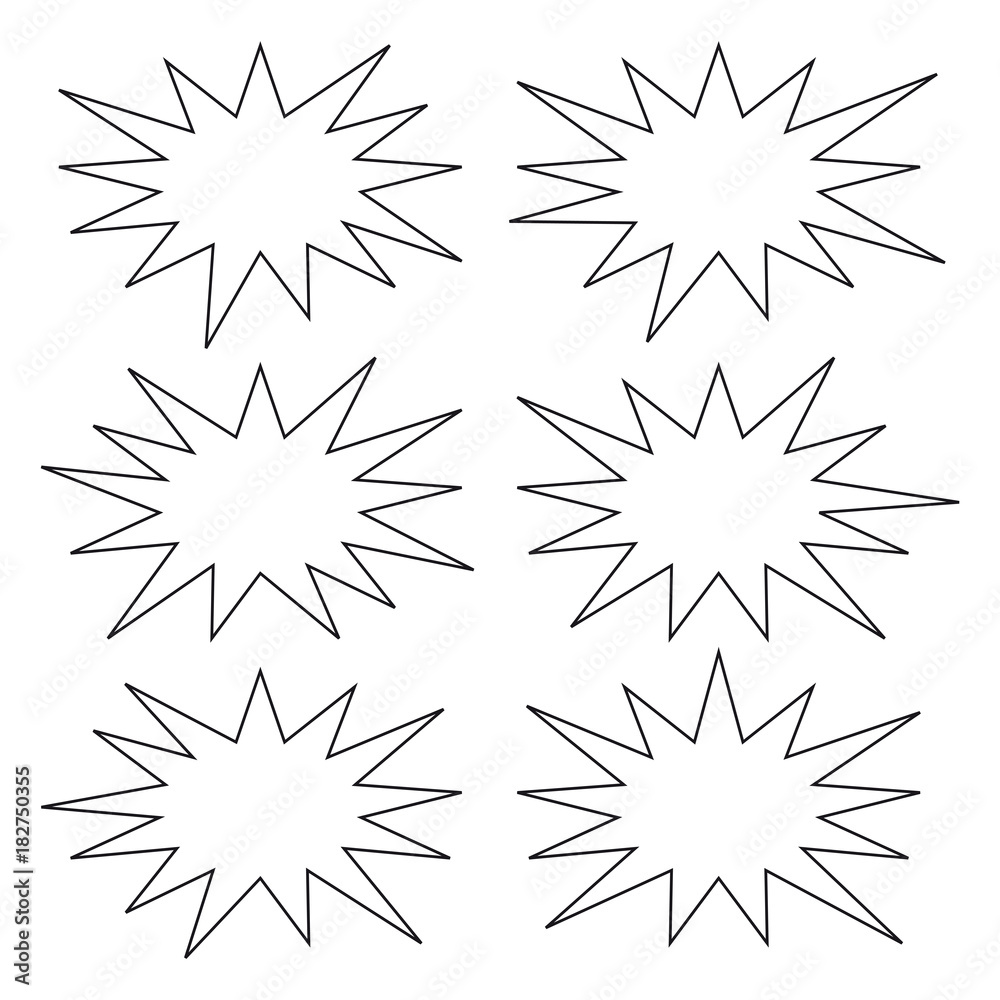Comic strip graphic novel speech effect elements