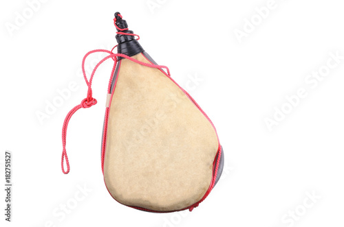 Φωτογραφία Spanish wineskin isolated on white background