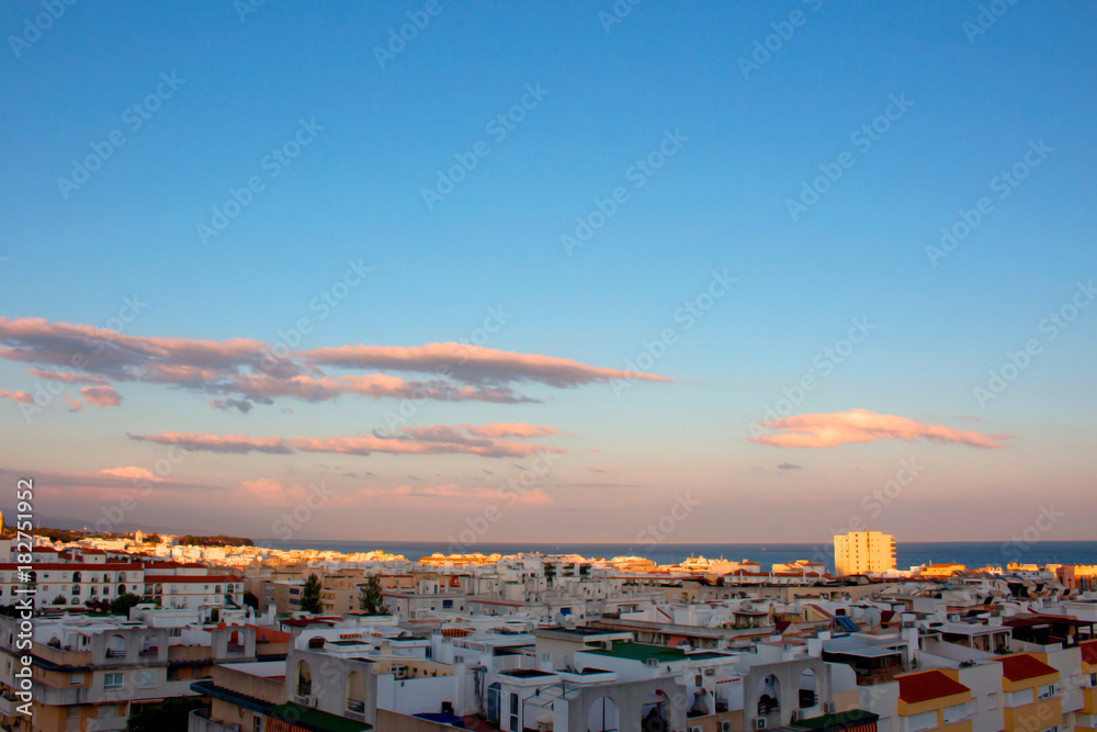 Landscape. Sea view. Estepona city, Costa del Sol, Andalusia, Spain. Landscape. Sea view. Estepona city, Costa del Sol, Andalusia, Spain.