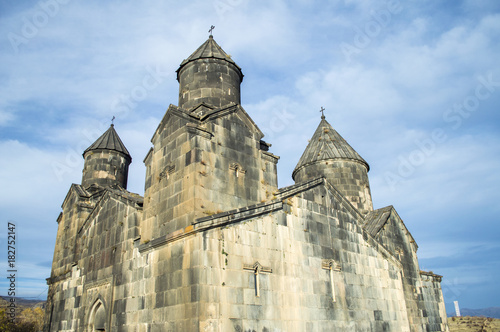 Tegher, Armenia - November 14, 2017: 13th century Tegher monastery in the village of Tegher, Armenia photo